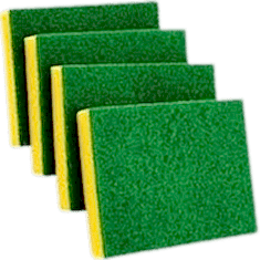 BULAŞIK SÜNGERİ ENDÜSTRİYEL 4 LÜ